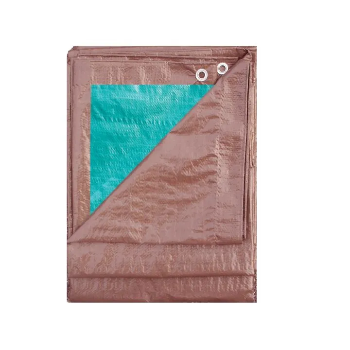 0405016 Green and Tan Poly Tarp, 12 x 16-ft