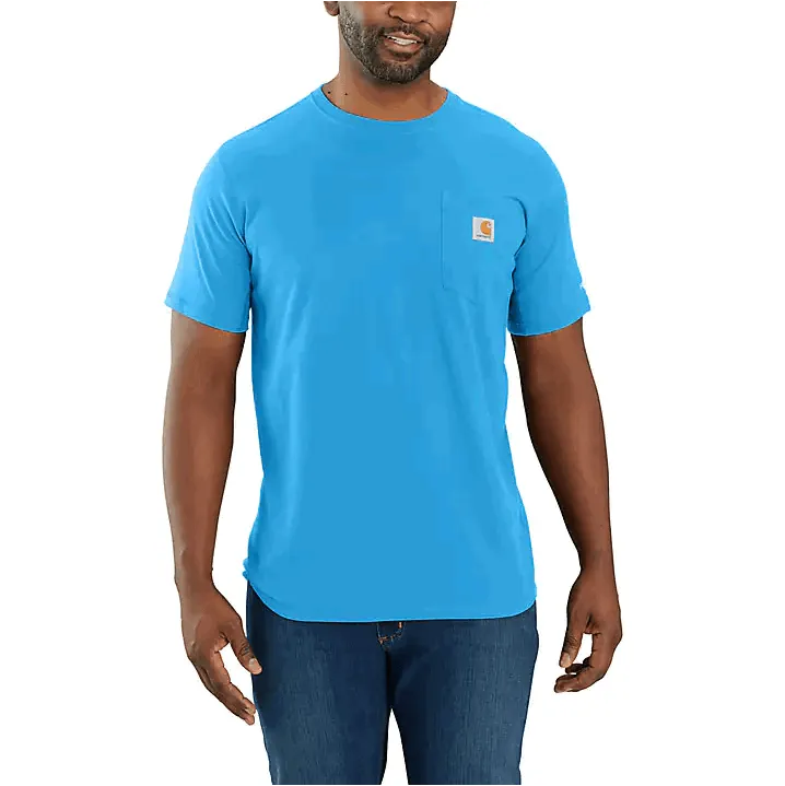 104616 - Carhartt force® relaxed fit midweight short-sleeve pocket t-shirt - Azure Blue