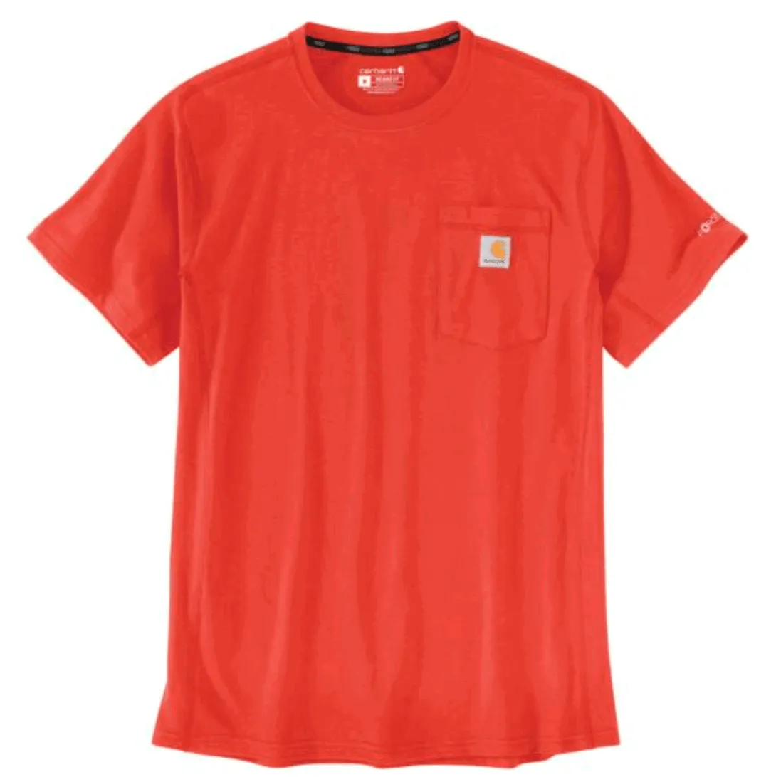 104616 - Carhartt force® relaxed fit midweight short-sleeve pocket t-shirt - Cherry Tomato