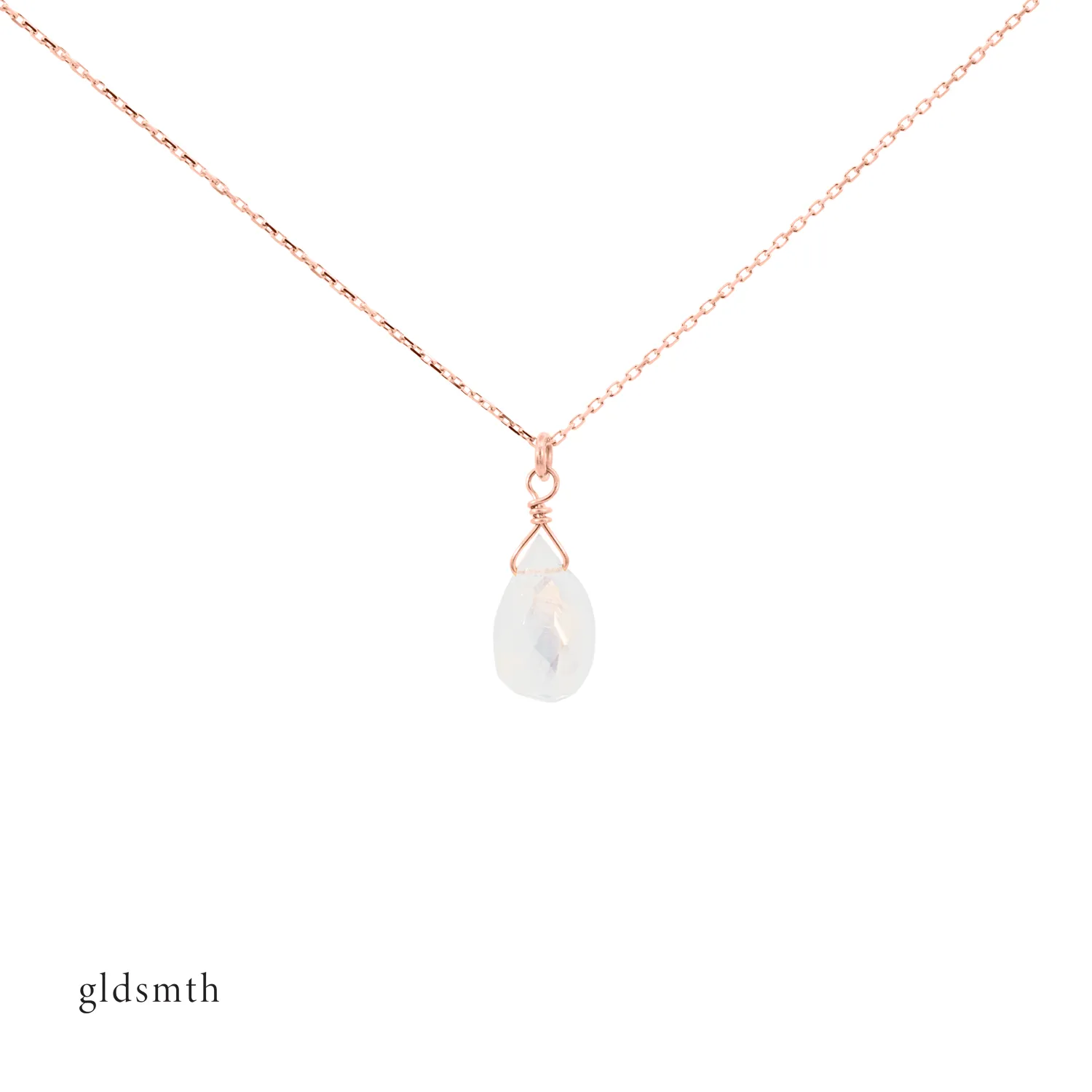 10k Rose Gold Marley Moonstone Necklace