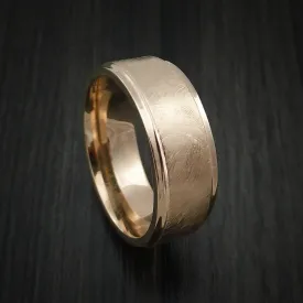 14K Rose Gold Classic Style Wedding Men's Band Custom Made