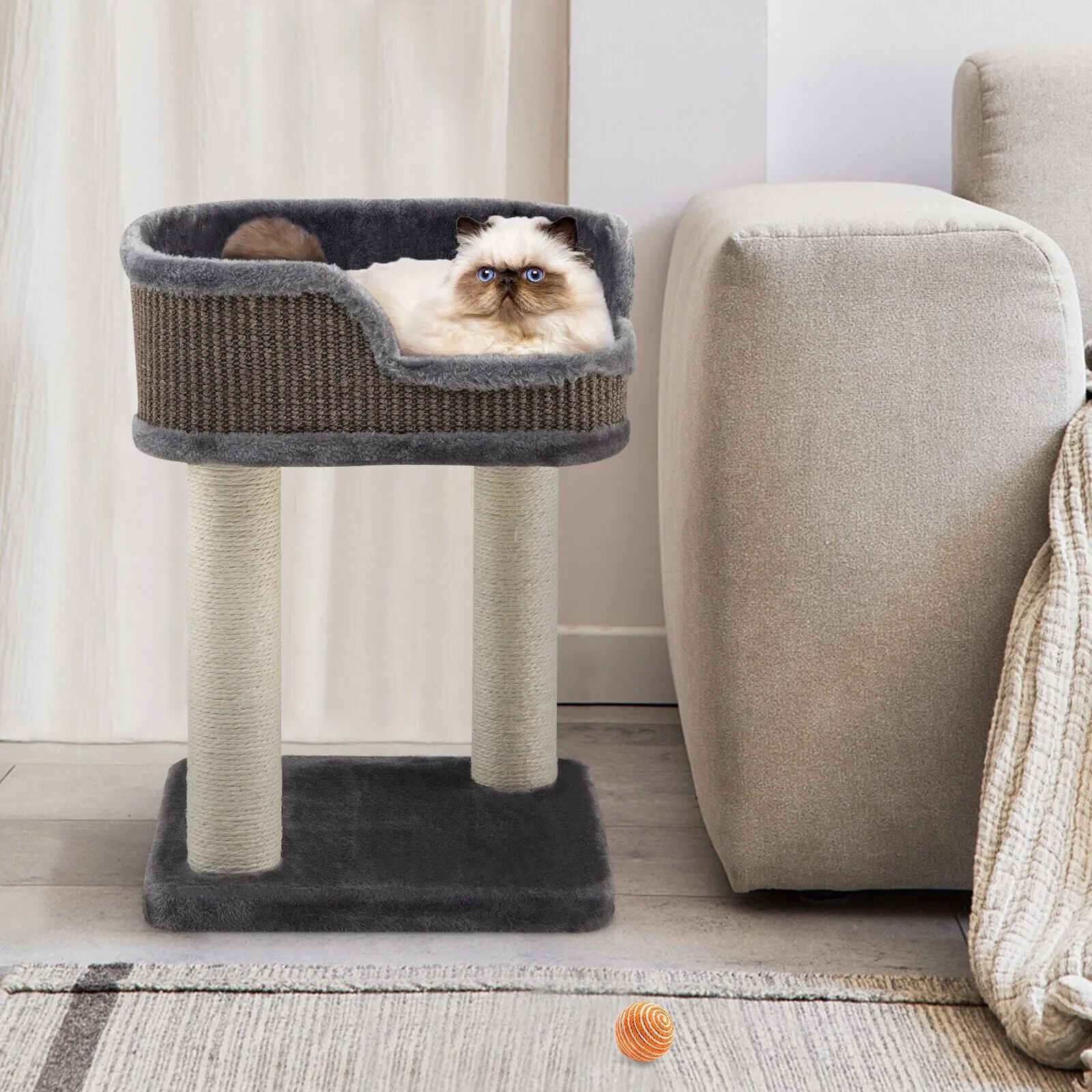 16" Multi-Level Cat Tree - Gray