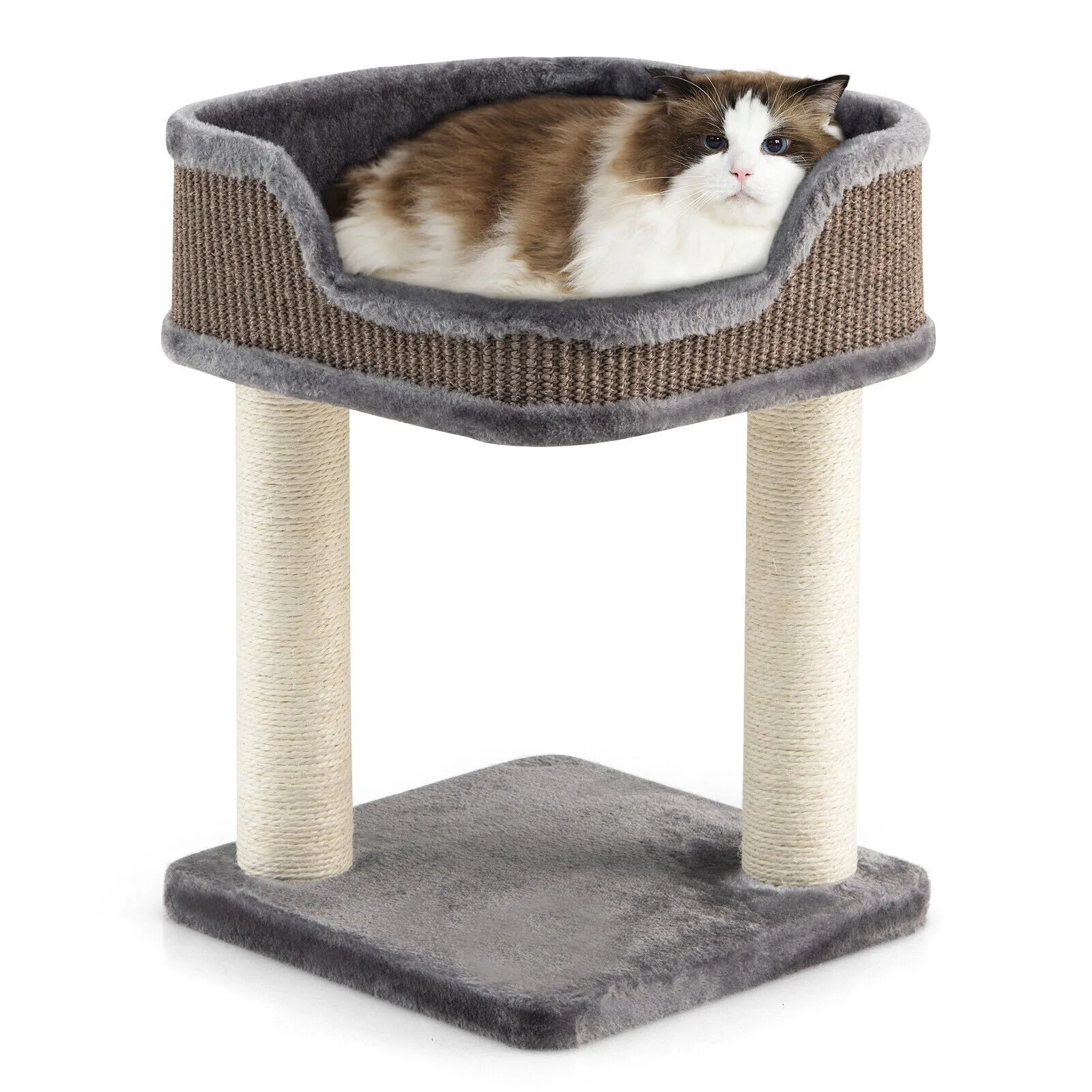 16" Multi-Level Cat Tree - Gray