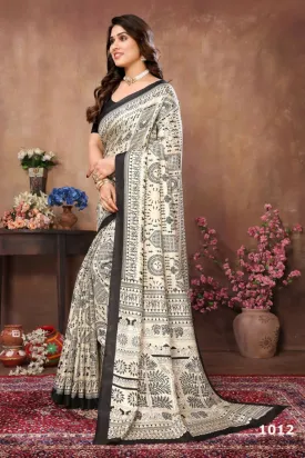 Aafreen Partywear Designer Black Khadi Fancy Saree