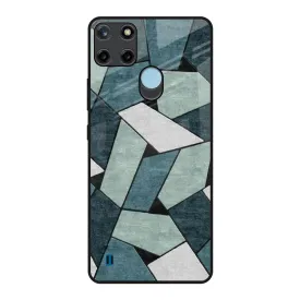 Abstact Tiles Glass Case for Realme C21Y