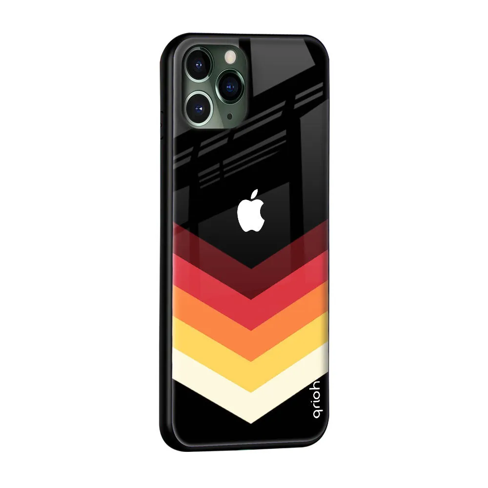 Abstract Arrow Pattern Glass Case For iPhone 11 Pro Max