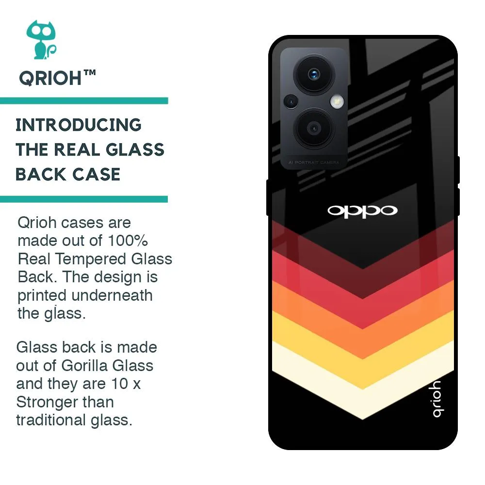 Abstract Arrow Pattern Glass Case For Oppo F21s Pro 5G