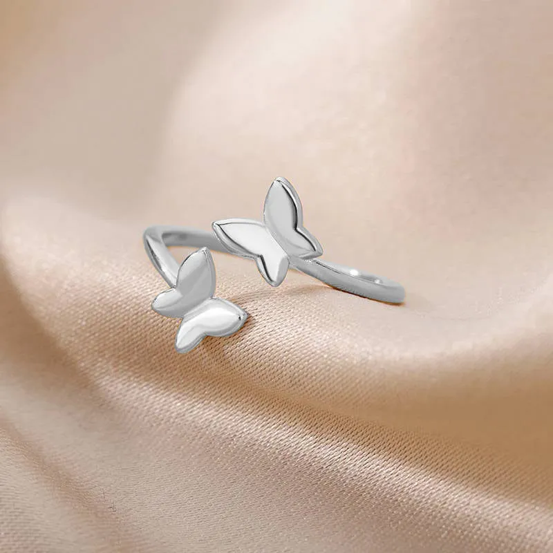 Adjustable Butterfly Ring