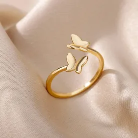 Adjustable Butterfly Ring