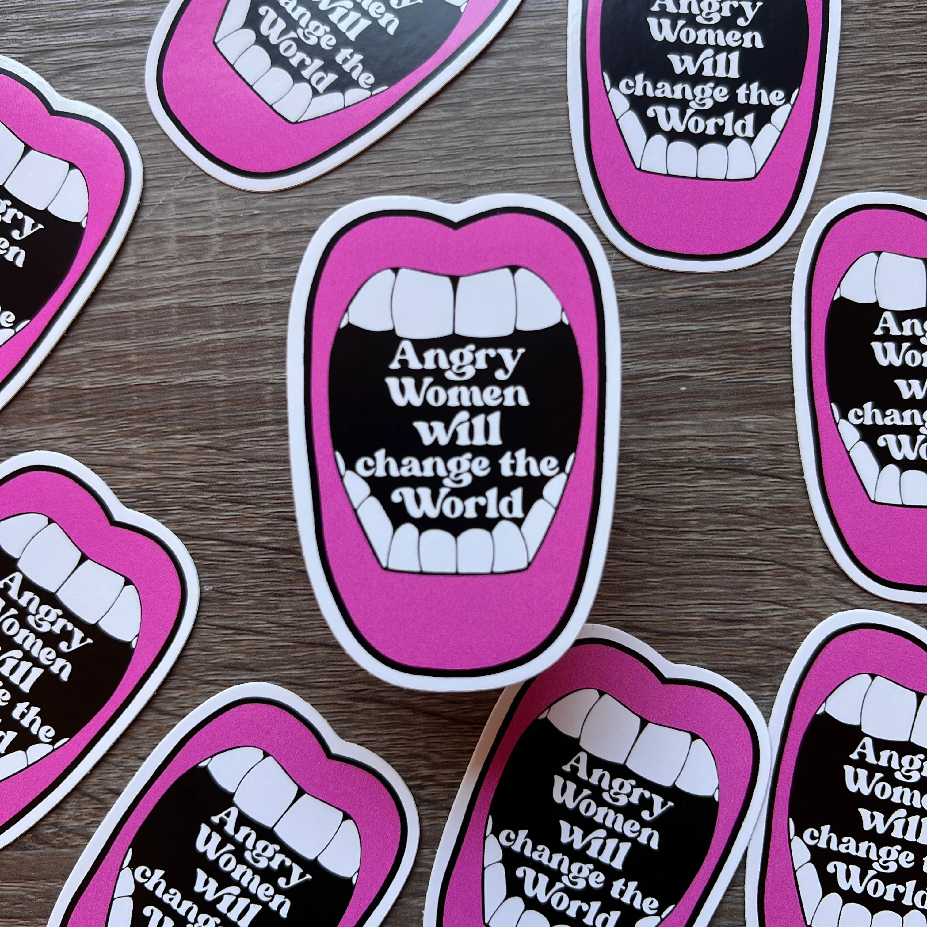 Angry Women Will Change The World |  Vinyl Water Bottle Sticker