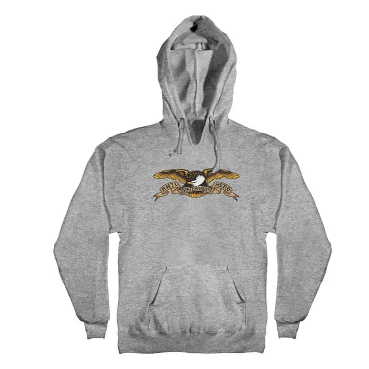 ANTI-HERO EAGLE YOUTH HOODIE - HEATHER GREY