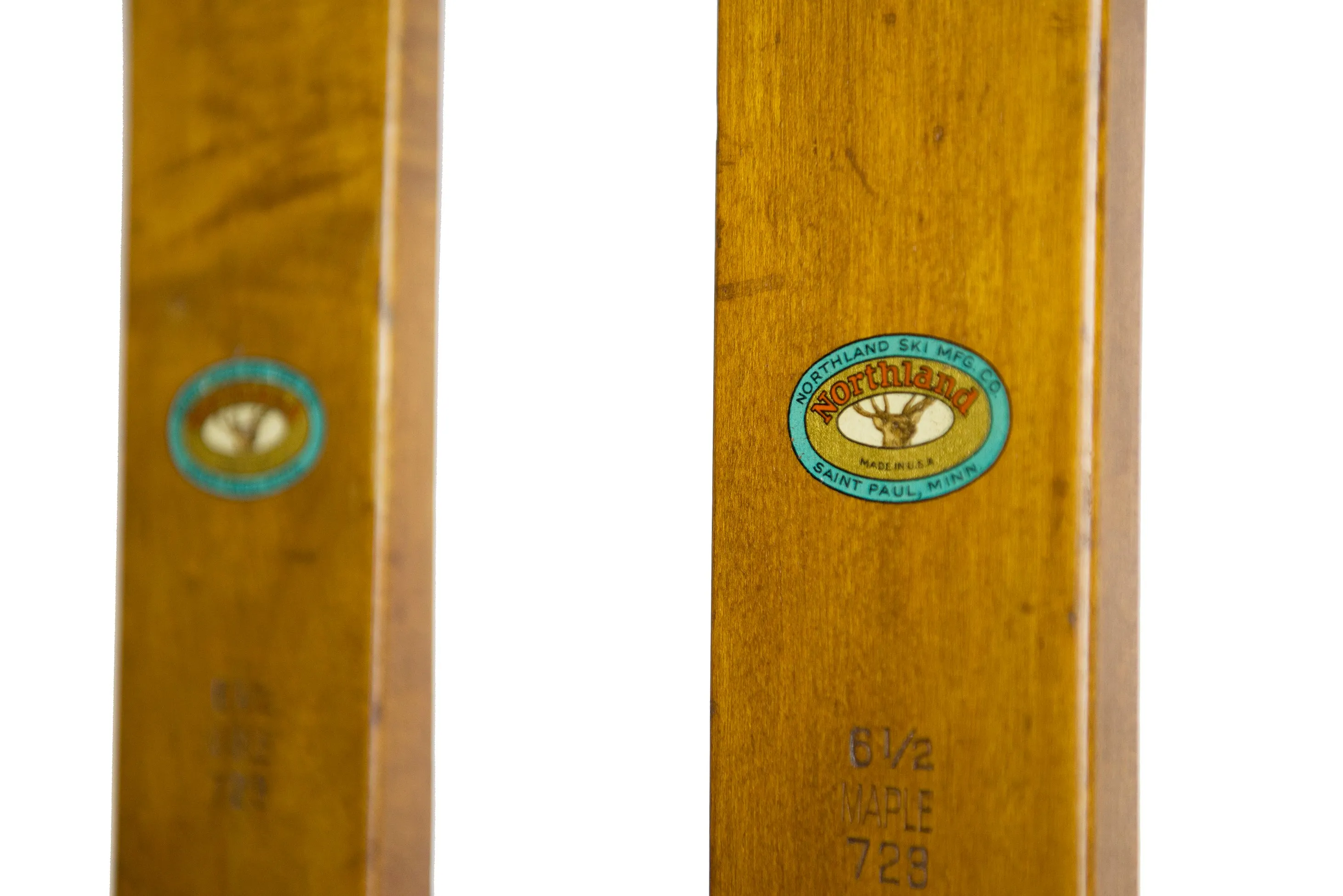 Antique Wooden Northland Maple Skis