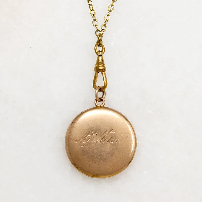 Arthur La Fiance Locket on Glittering Chain by Ancient Influences