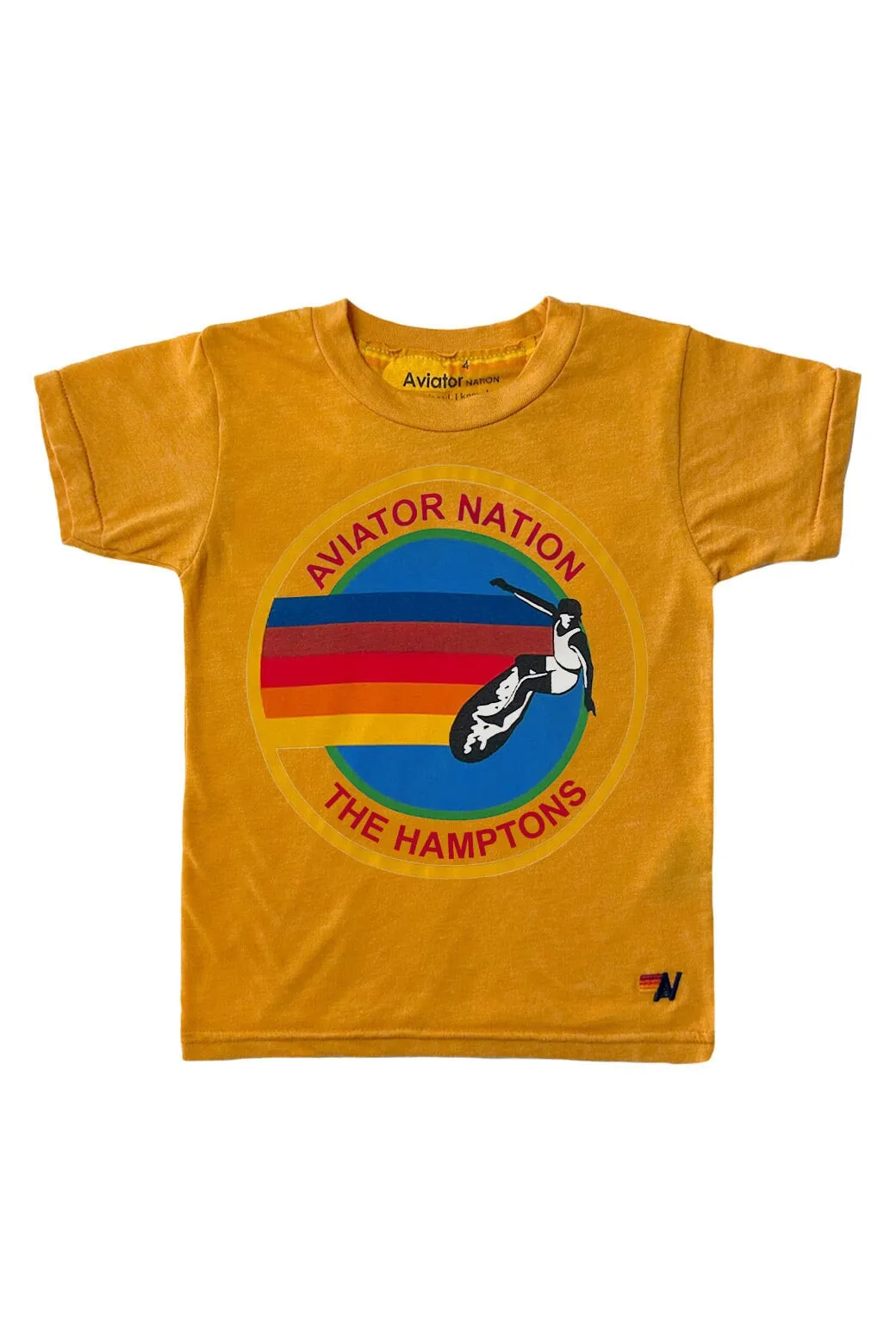 AVIATOR NATION HAMPTONS KIDS TEE - GOLD