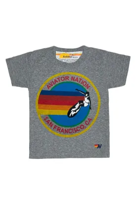 AVIATOR NATION SAN FRANCISCO KIDS TEE - HEATHER GREY