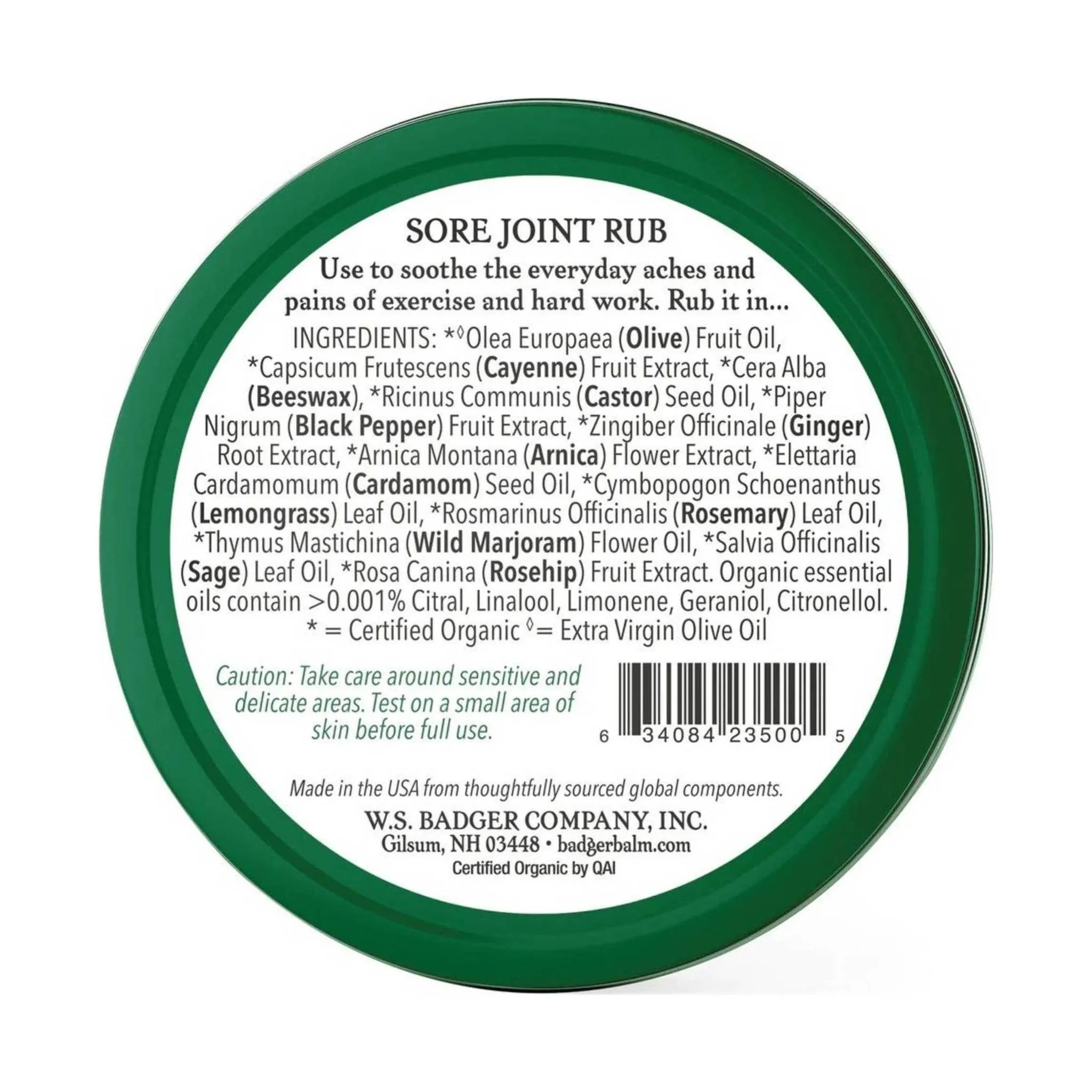 Badger Sore Joint Rub .75oz Tin