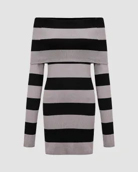 Balboa Off Shoulder Striped Dress