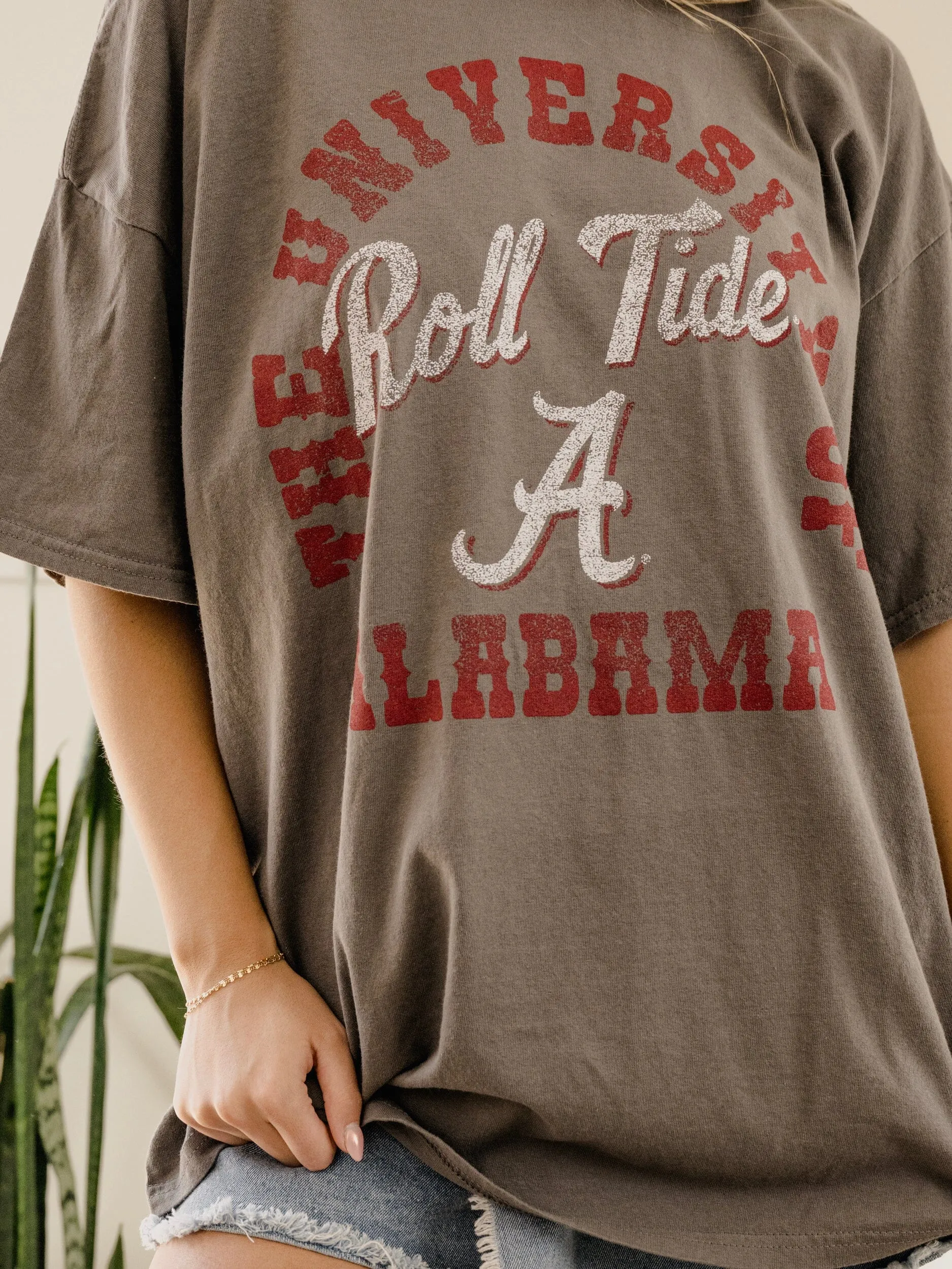 Bama Draft Charcoal Thrifted Tee