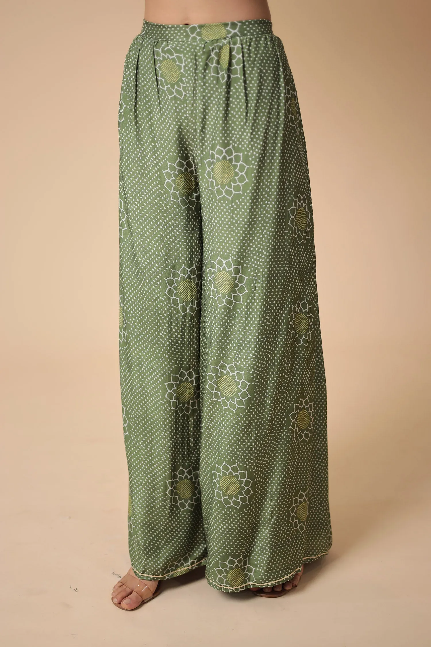 Bandhej Silk Blend Indowestern with Embroidered work.