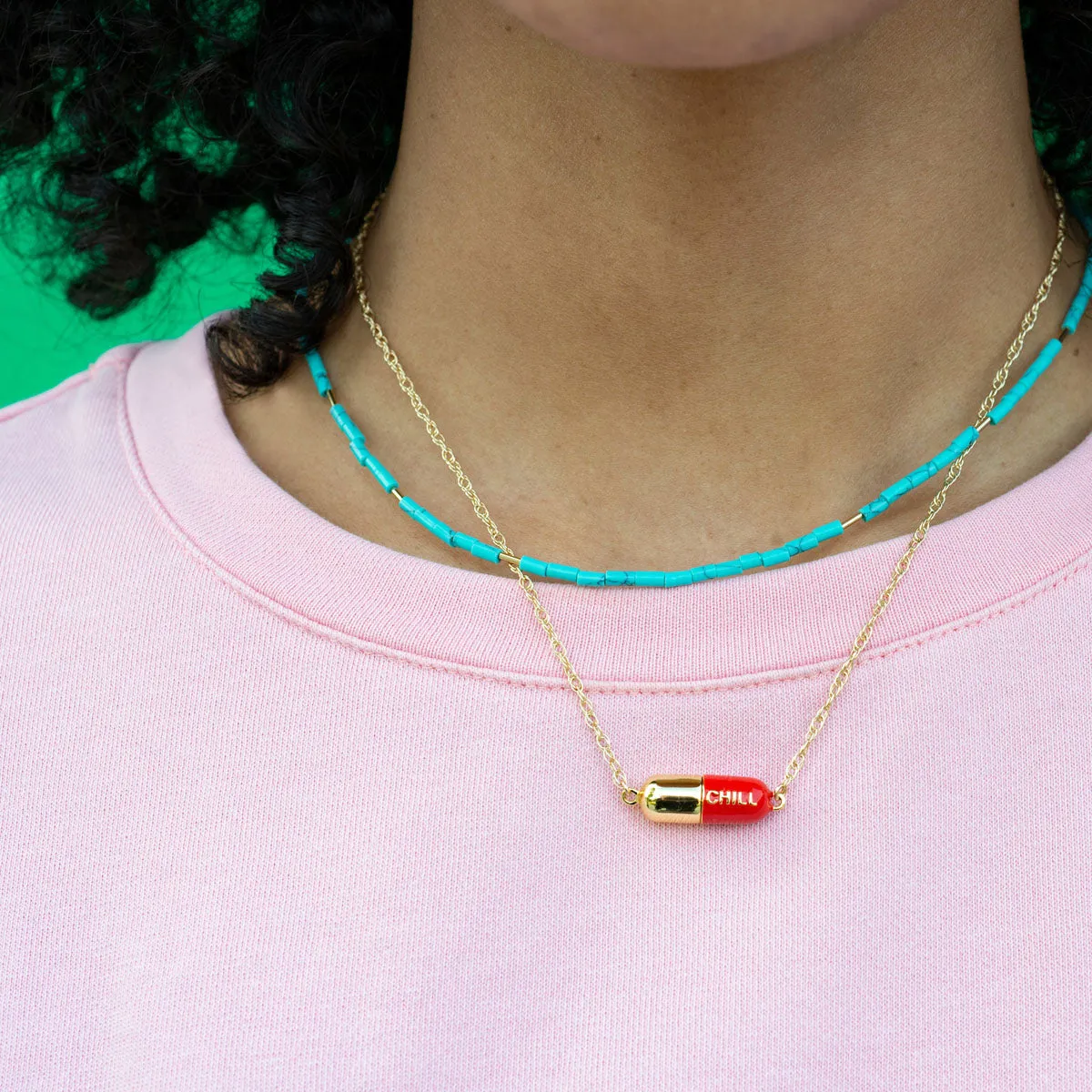 Big Chill Pill Chain Necklace