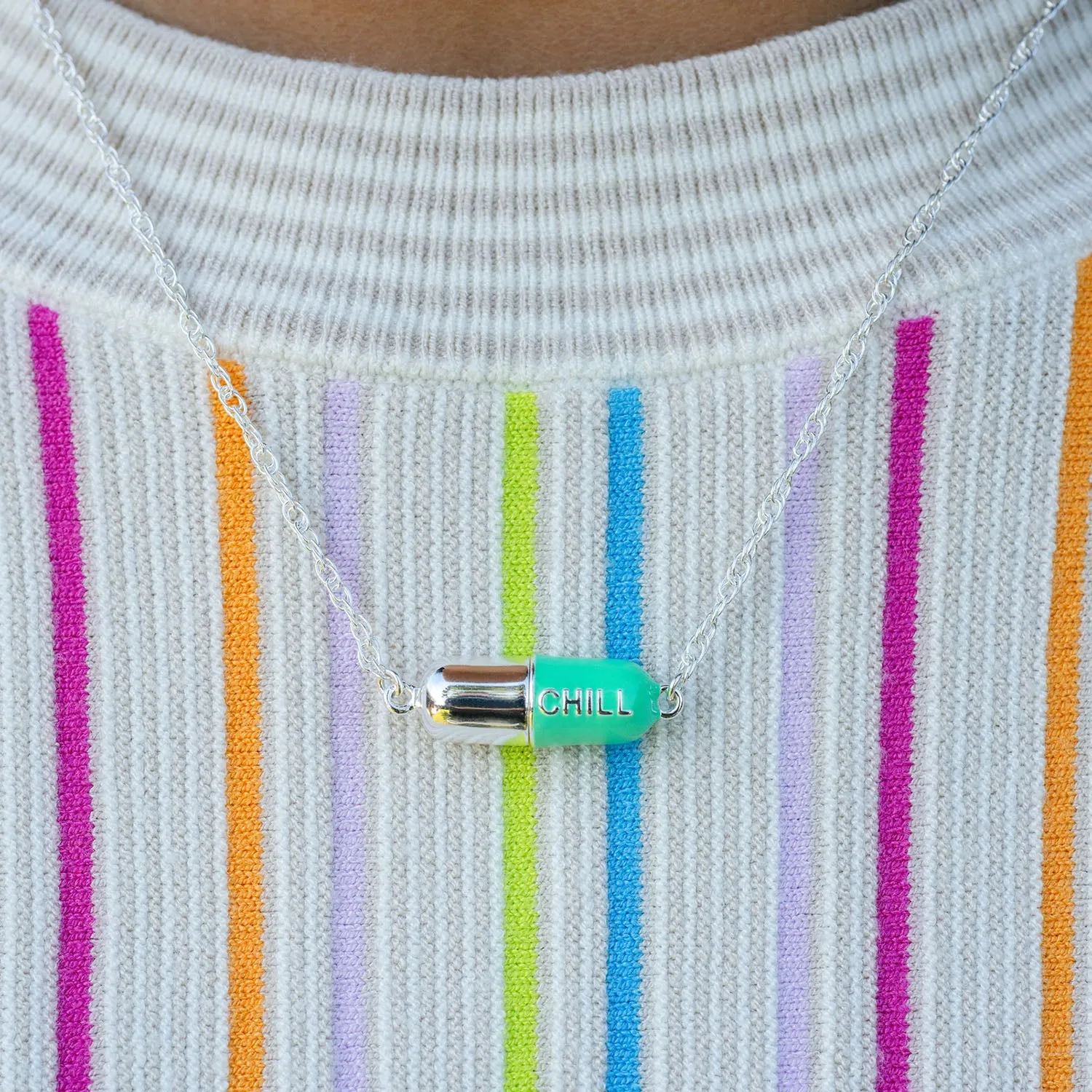 Big Chill Pill Chain Necklace