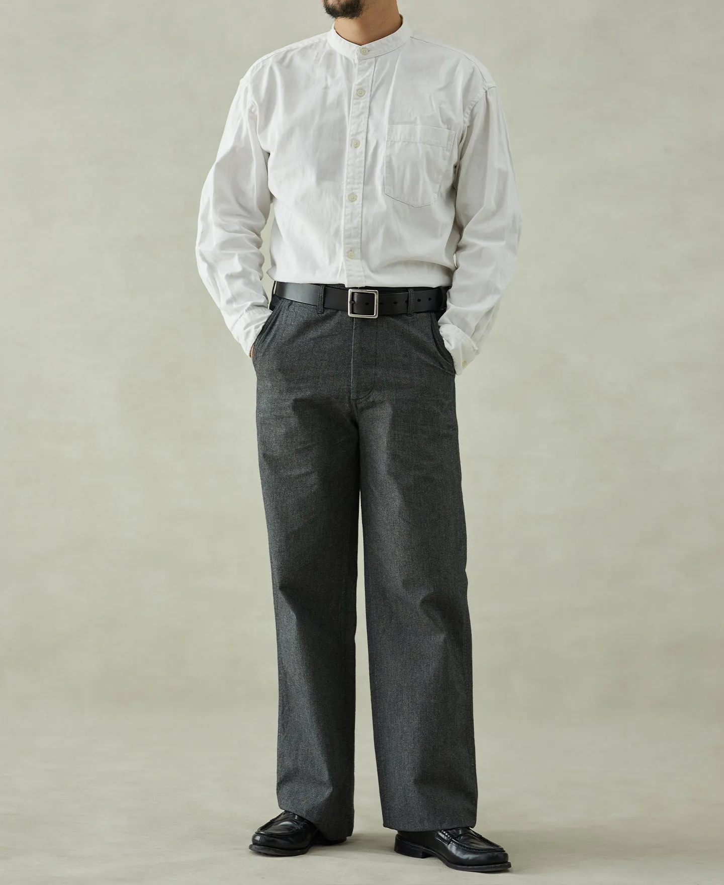 Black Chambray Work Pants