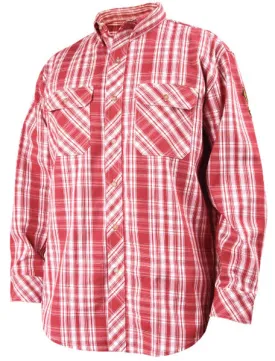 Black Stallion Red Plaid AR/FR Cotton Work Shirt WF2110-PR