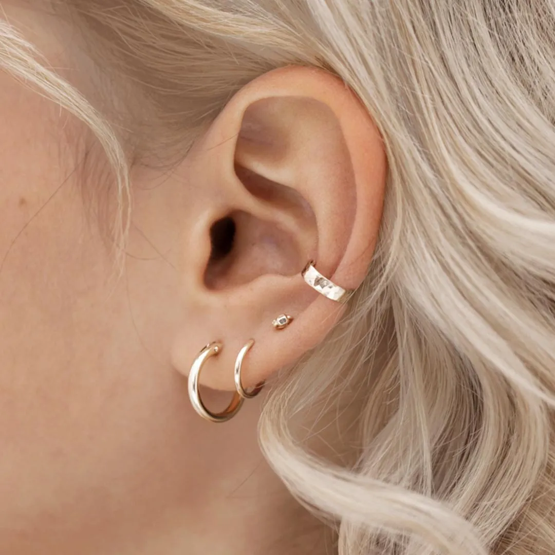 Bold Hammered Ear Cuff