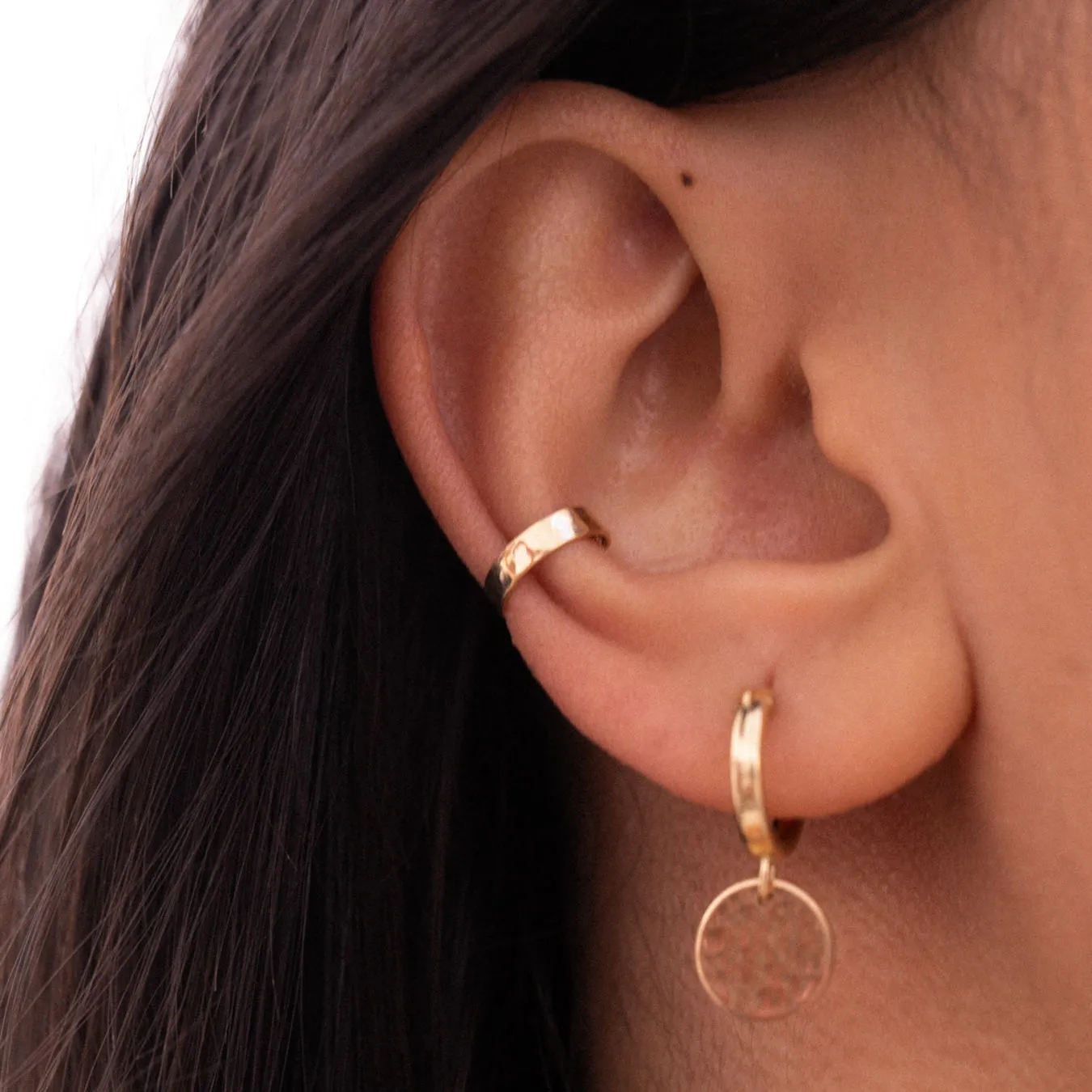 Bold Hammered Ear Cuff