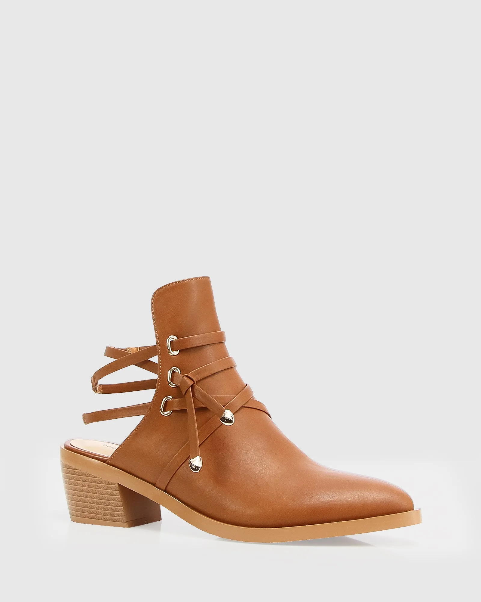 Can't Be Tamed Open Back Boot - Tan