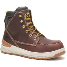 Cat Men's Impact Waterproof Carbon Comp Toe Work Boot - Brown - P91402