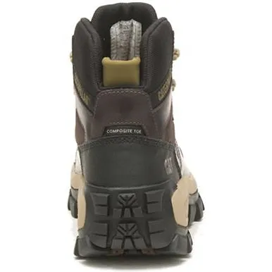 CAT Men's Invader Comp Toe Waterproof Hiker Work Boot -Coffee- P91541