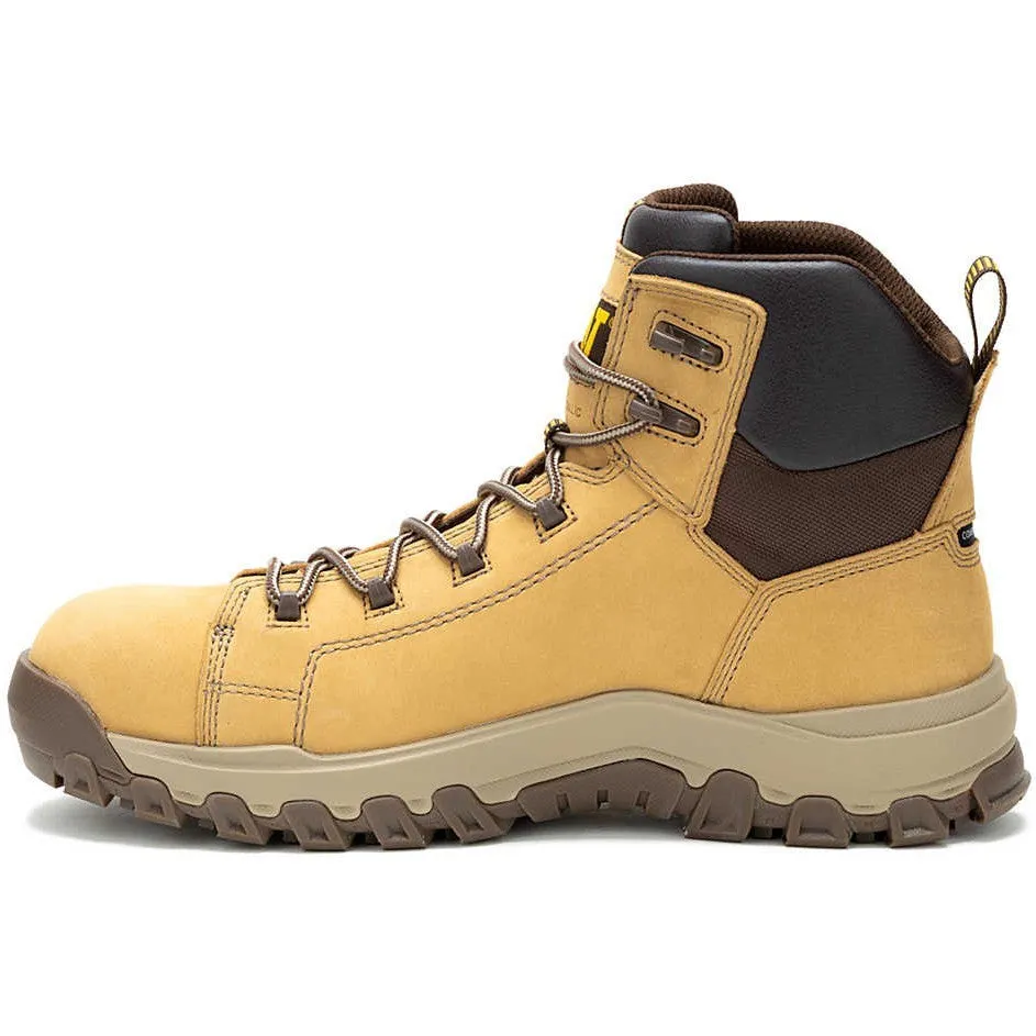 Cat Men's Threshold Rebound Comp Toe WP Work Boot- Honey- P91713