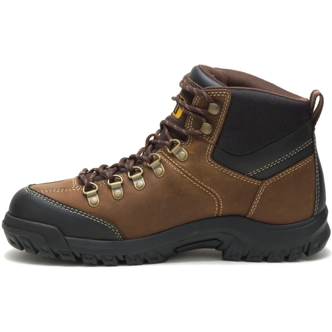 CAT Men's Threshold Waterproof Work Boot - Real Brown - P74128