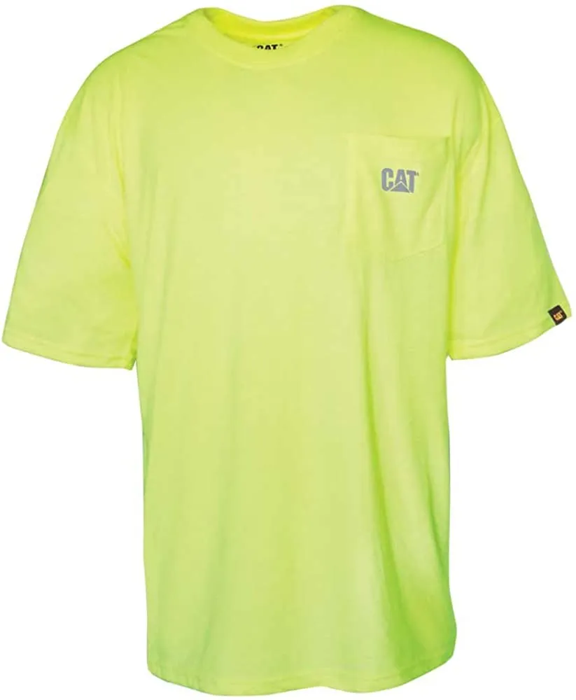 Caterpillar Men's Hi-Vis Trademark Pocket Tee