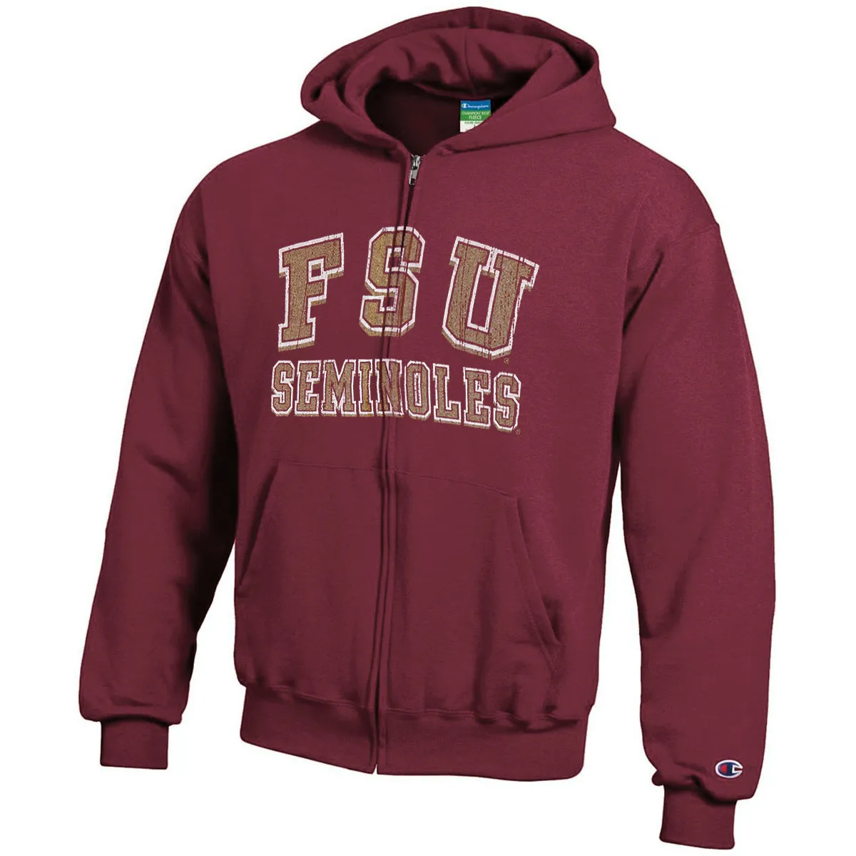 Champion Youth FSU Seminoles Powerblend Full-Zip Hoodie - Garnet