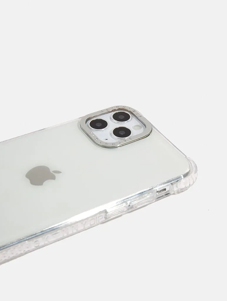 Clear Shock Case With Silver Camera Hole