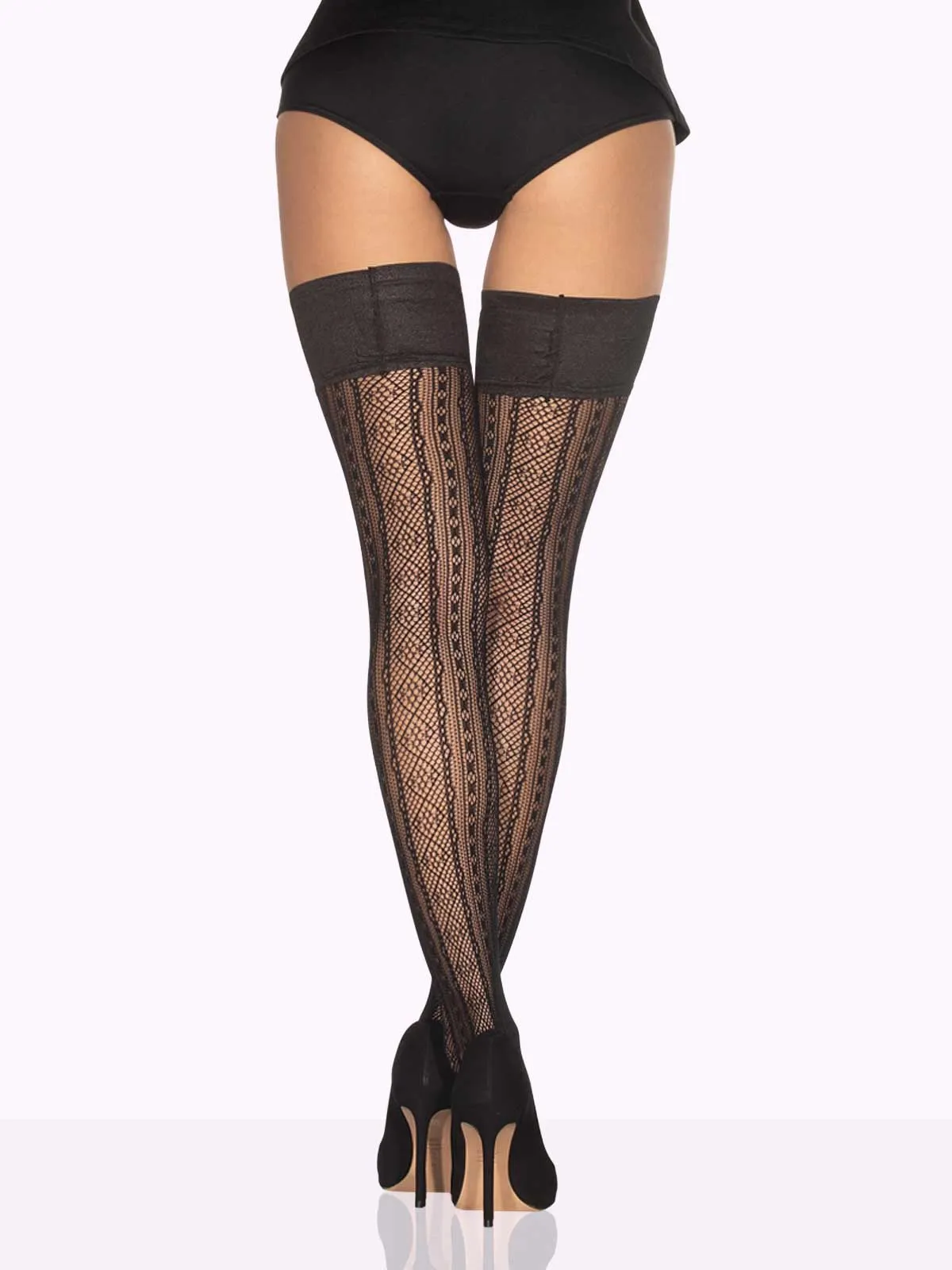 CORA Chantilly Pattern Thigh Highs