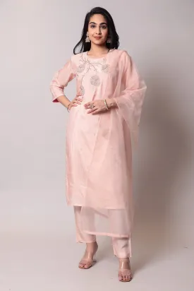 Cotton Kurta with Pearl, Thread work.