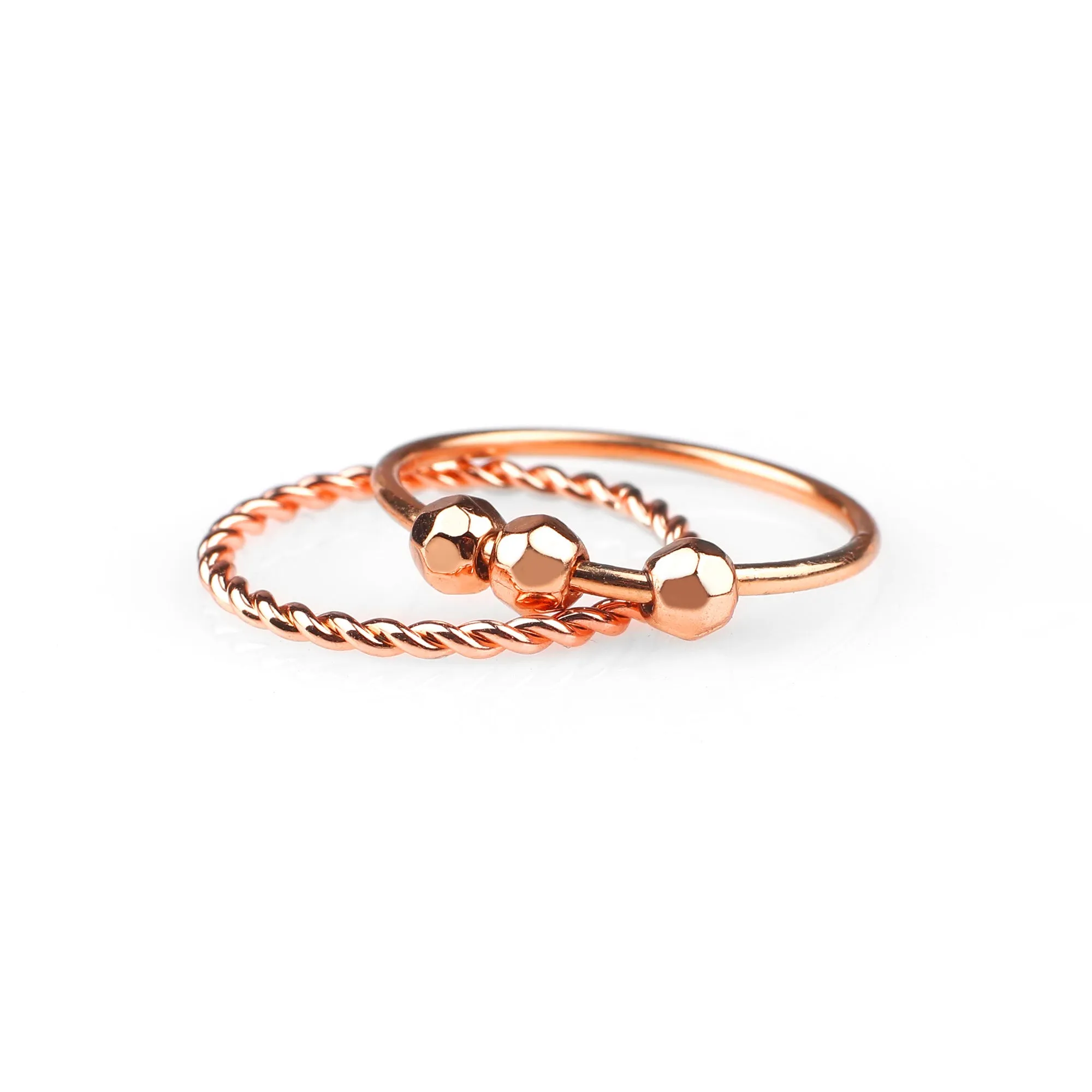 Dainty Stackable Beaded Fidget Ring Set