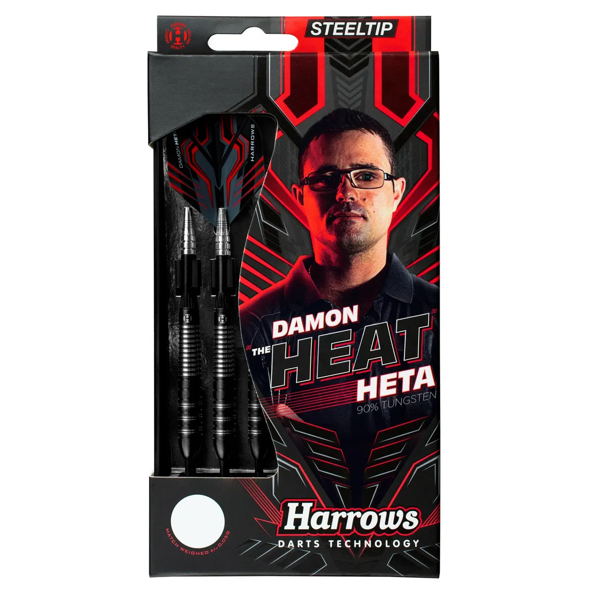 Damon Heta 90% Tungsten Steel Tip Darts by Harrows