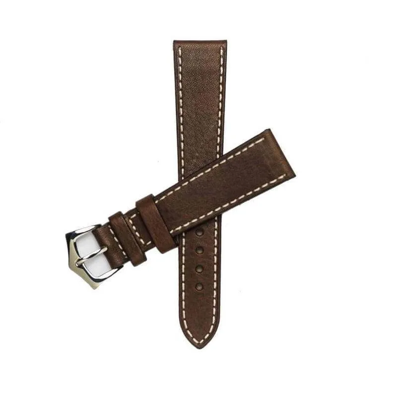 Dark Brown Leather Watch Strap