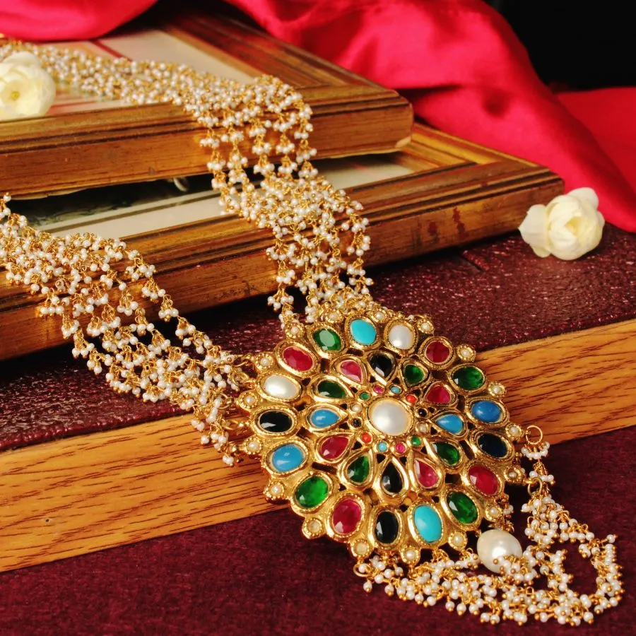 Dholna Set with Kundan Work