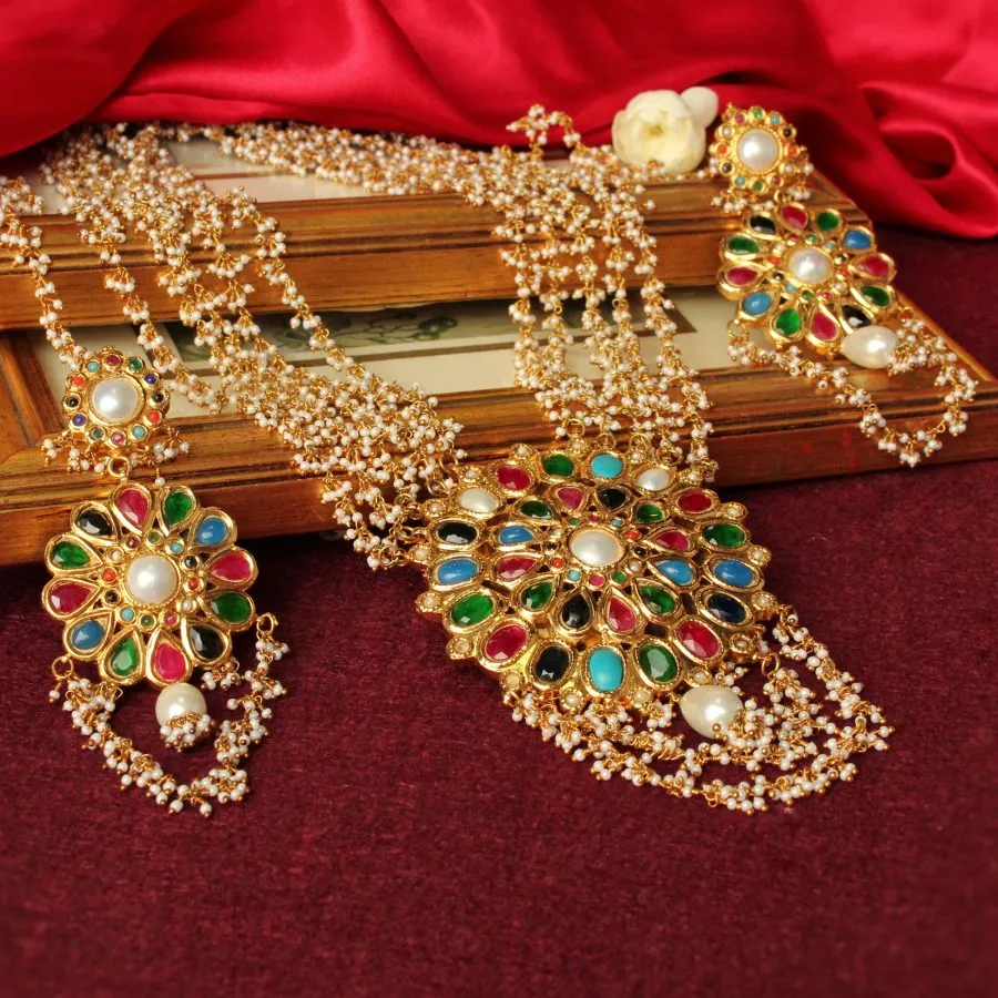 Dholna Set with Kundan Work