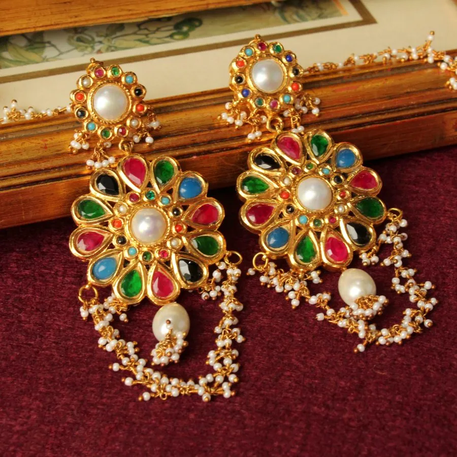 Dholna Set with Kundan Work