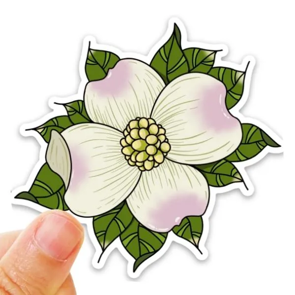 Dogwood Flower Vinyl Sticker