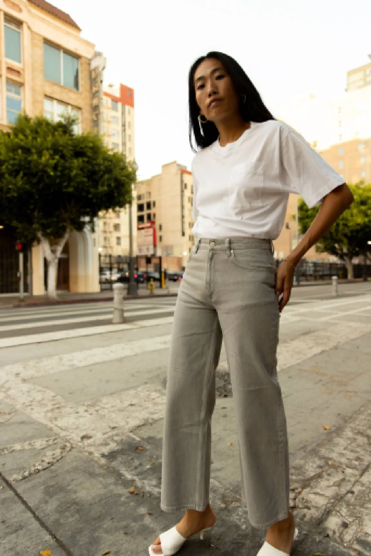 DSTLD Women's Relaxed Tee in White