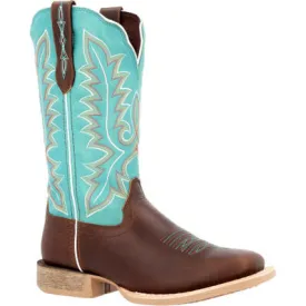 DurangoÂ Lady Rebel Proâ Womenâs Bay Brown Artic Blue Western Boot