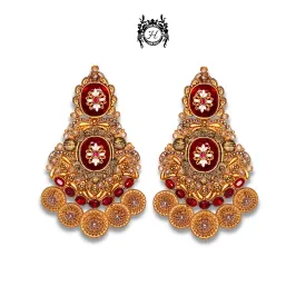 Earrings in Chetum and Filigree Work