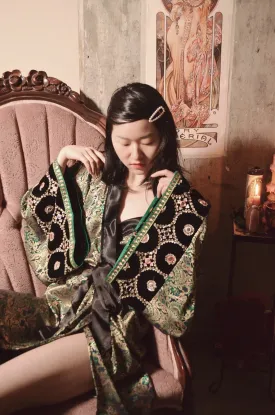 Emerald Indian Silk Kimono